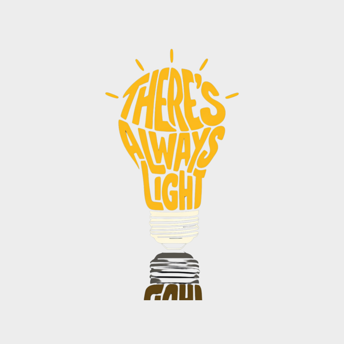 "Always Light Tee" T-shirt Design Bundle preview image.