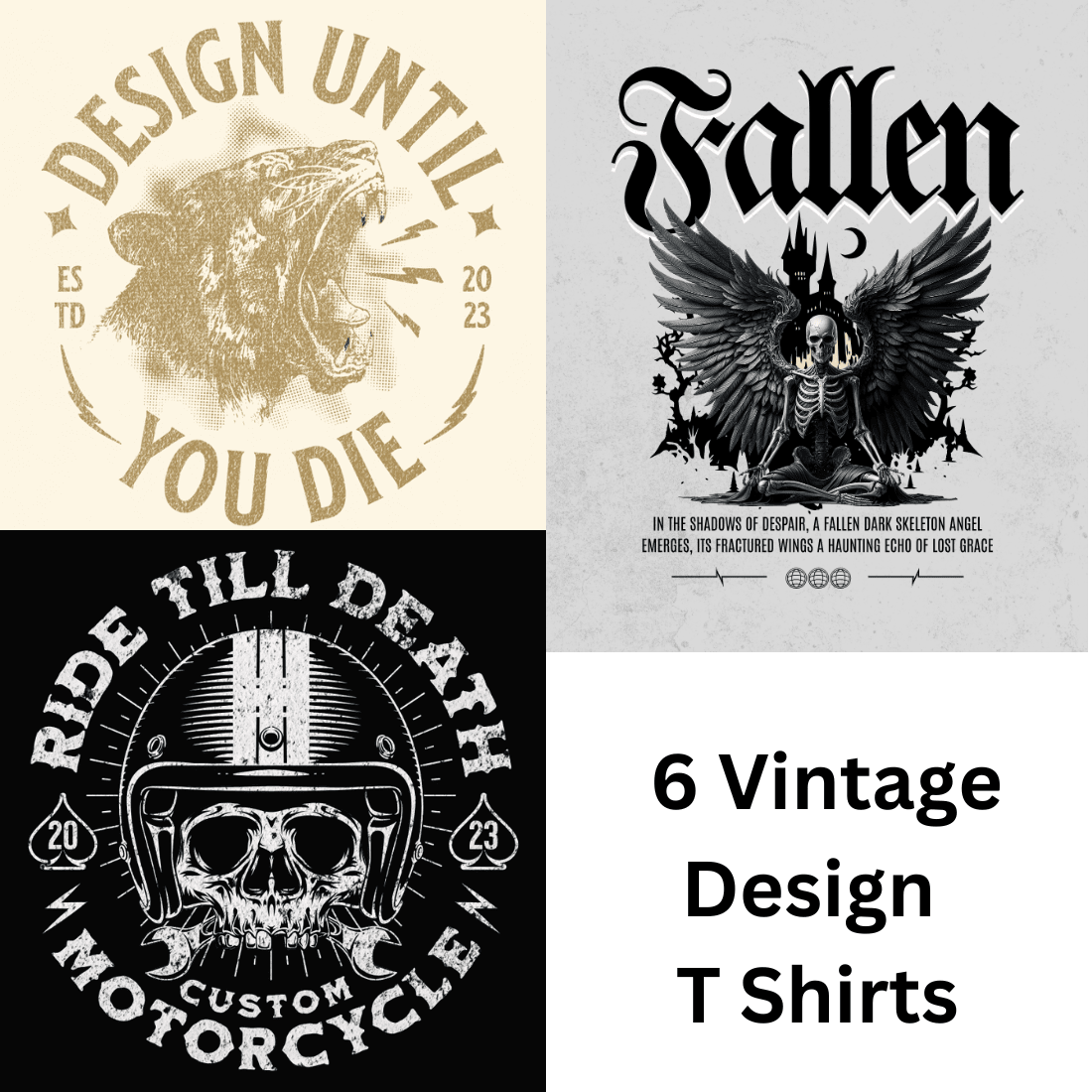 vintage T Shirts designs preview image.