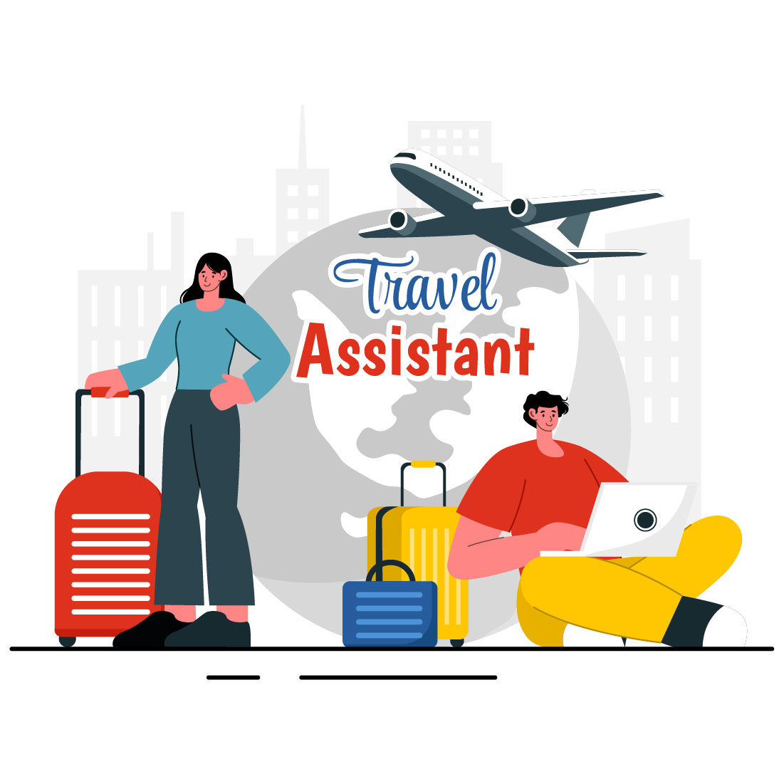 9 Travel Assistant Illustration cover image.