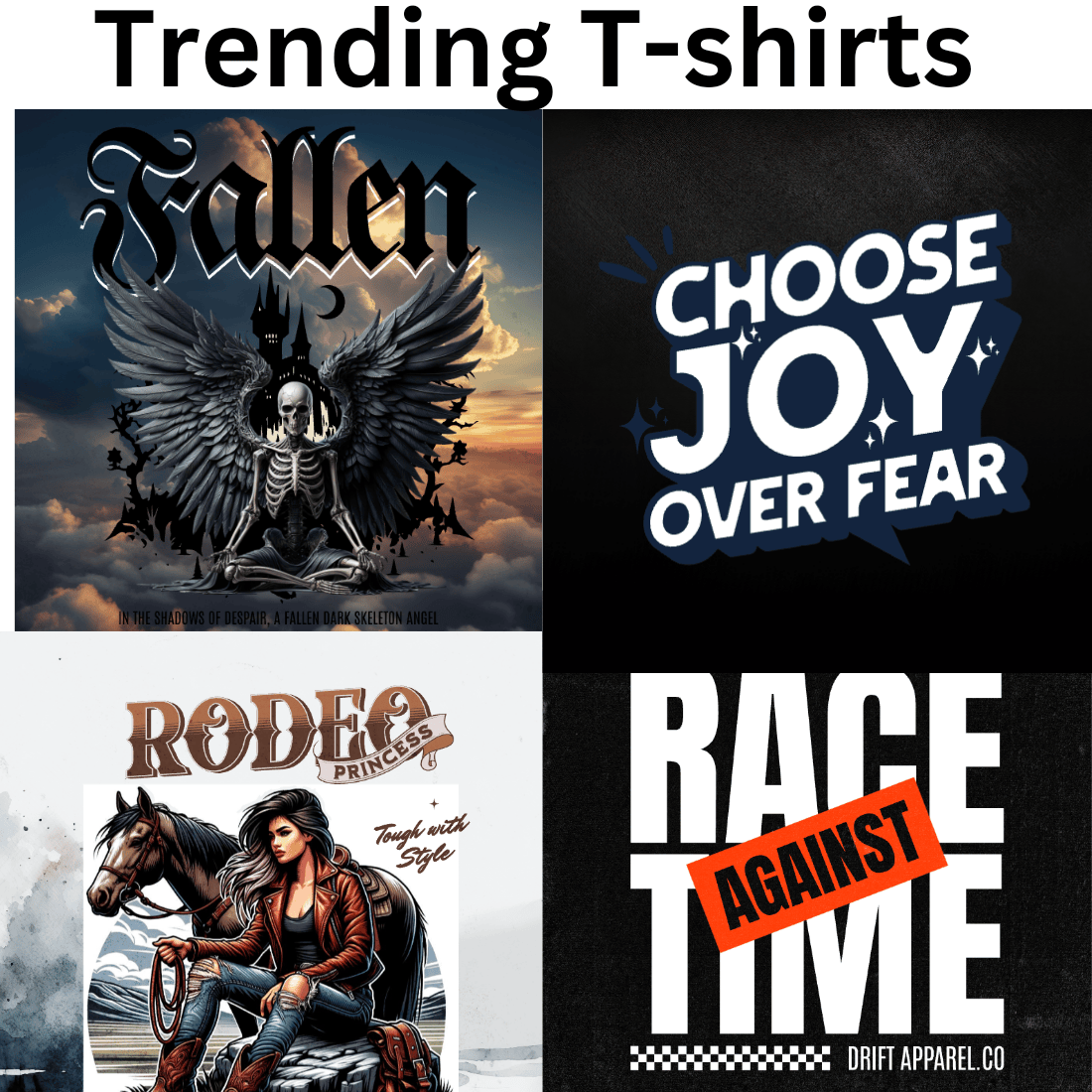 Trending T-shirt designs preview image.