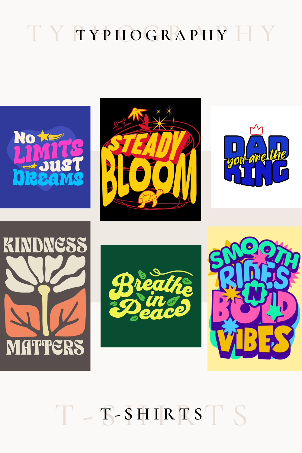 Typography T-shirts pinterest preview image.