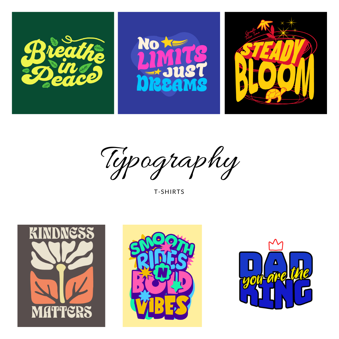 Typography T-shirts preview image.