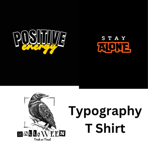 Typography T Shirt Design cover image.