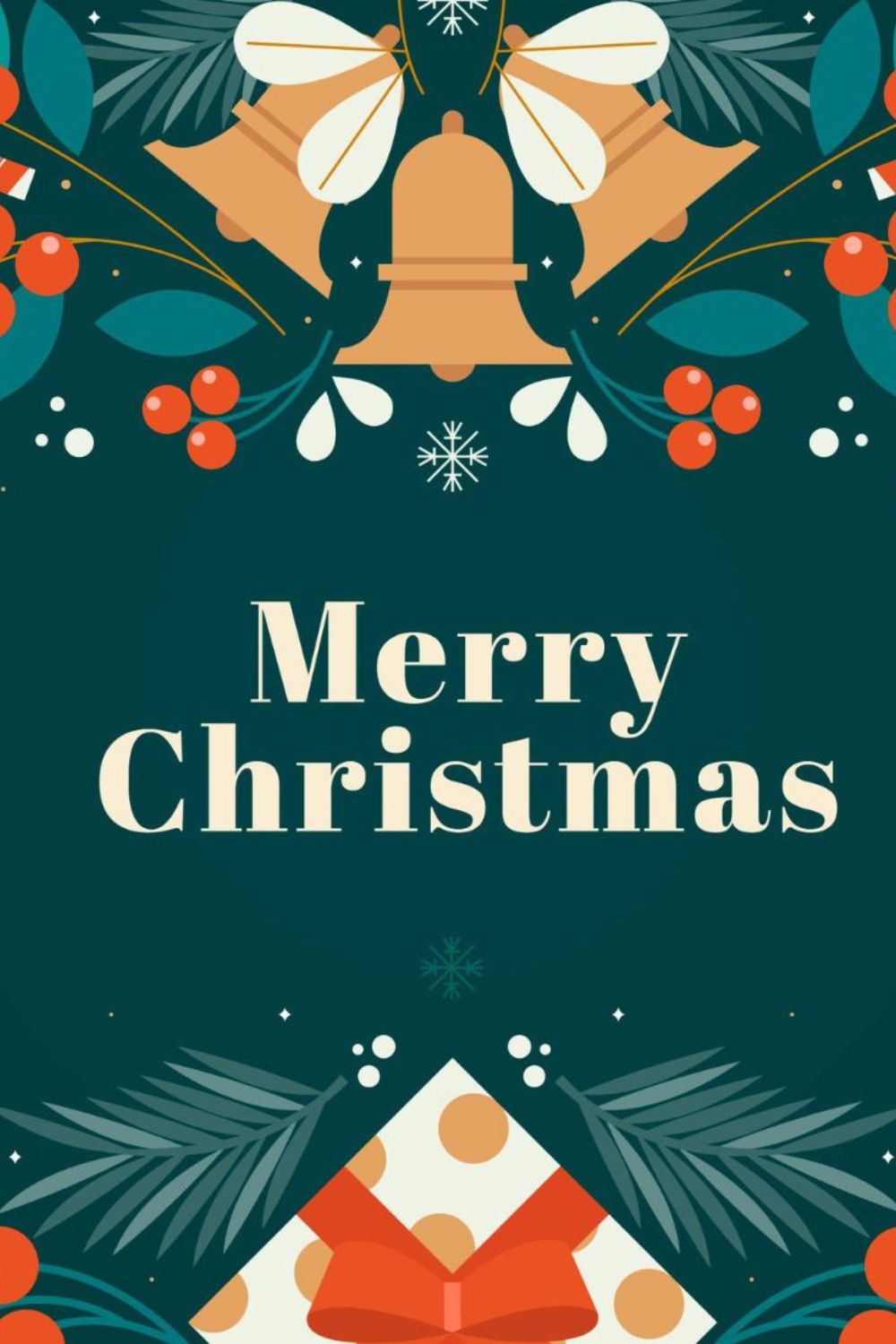 Merry christmas pinterest preview image.