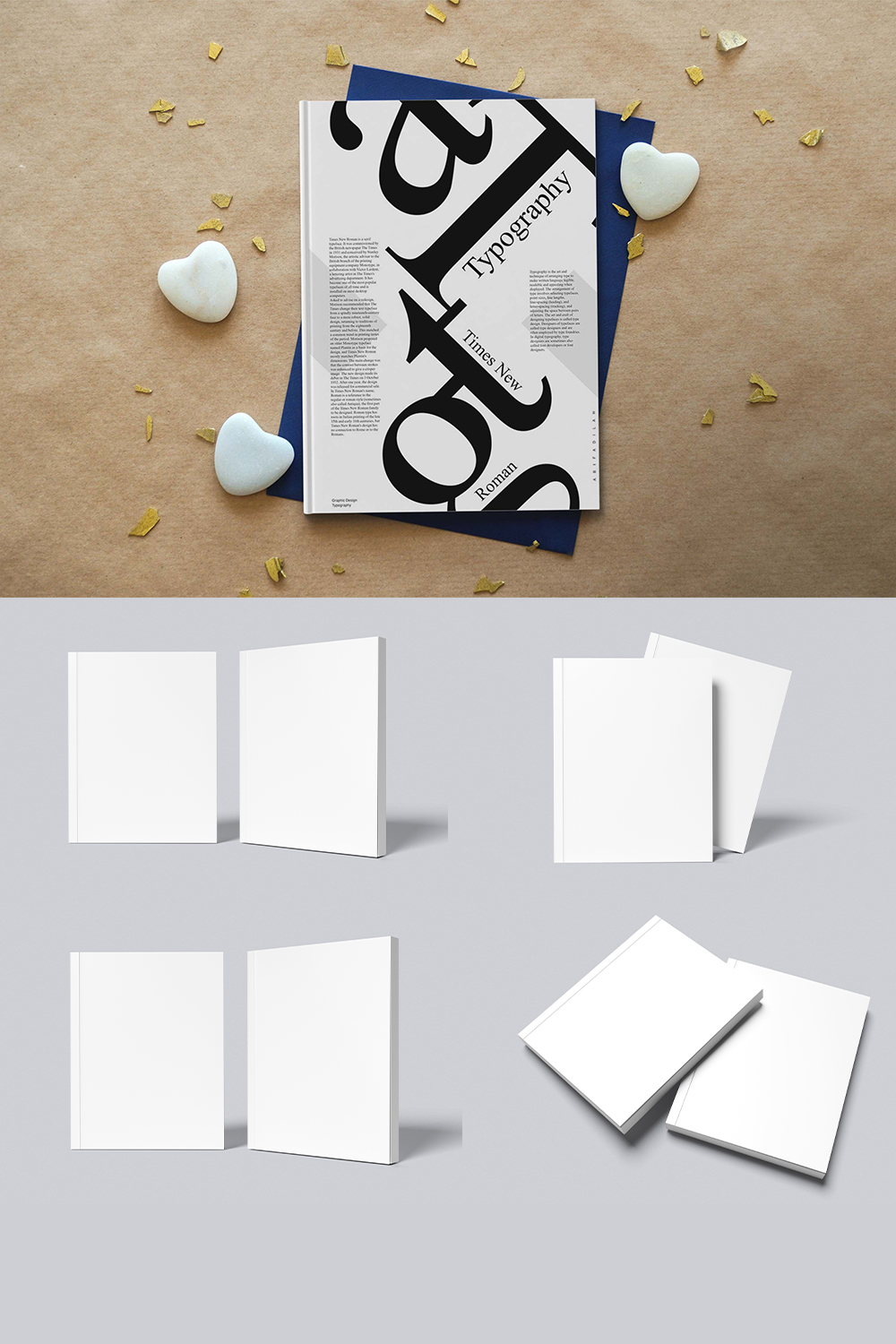 Mockups for magazine and book cover pinterest preview image.