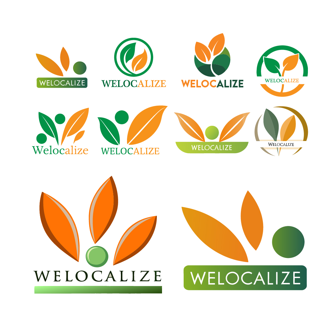 Nature Logo Bundle - Eco-Friendly and Versatile Design Set for Green Businesses preview image.