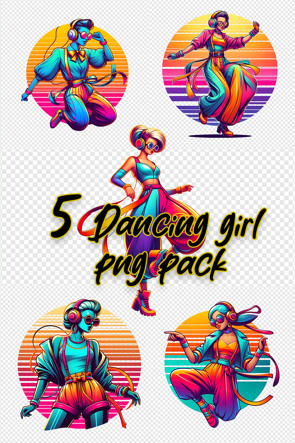 High Quality PNG Pack T-Shirt Designs pinterest preview image.