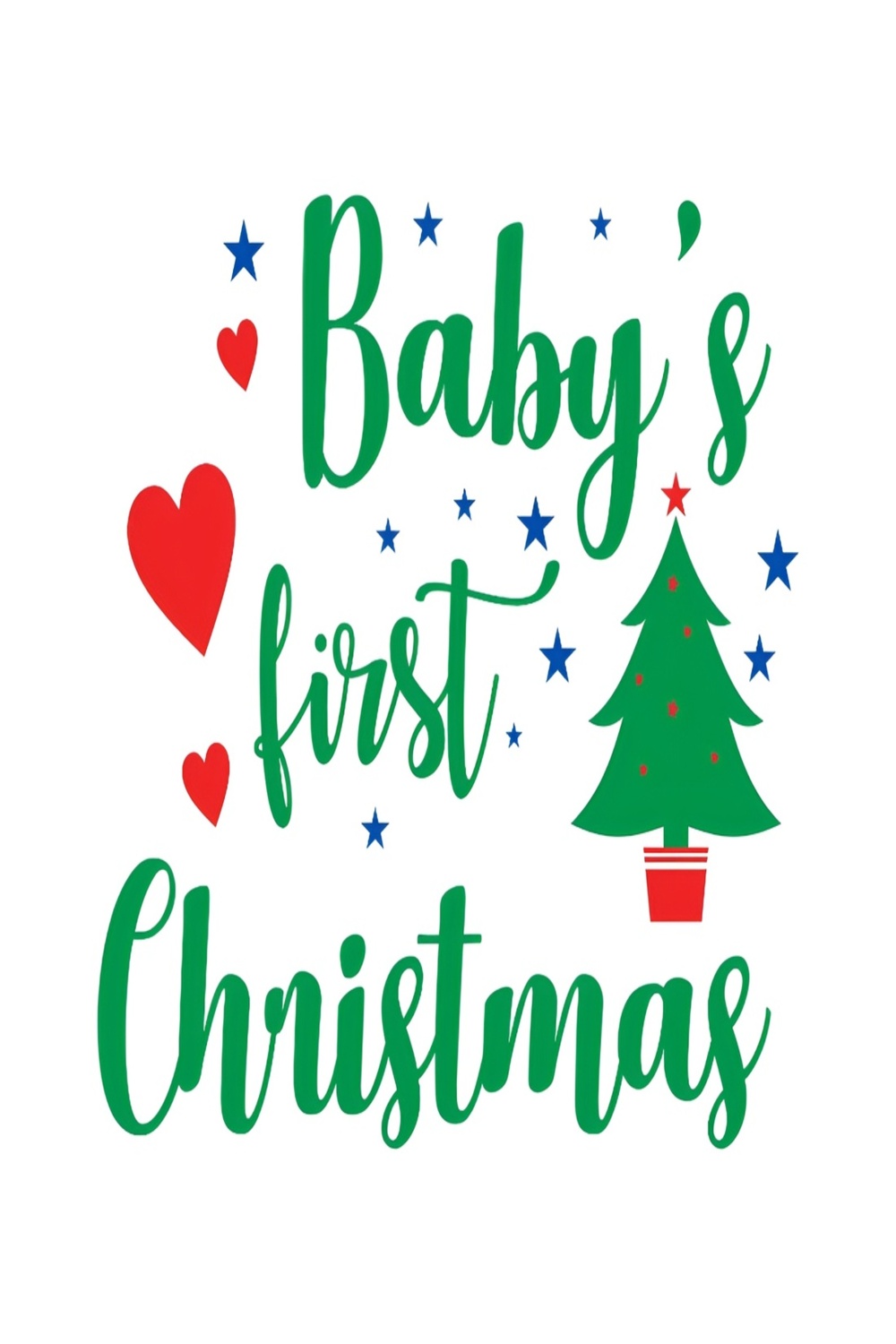 Baby first Christmas Quote T-shirt pinterest preview image.