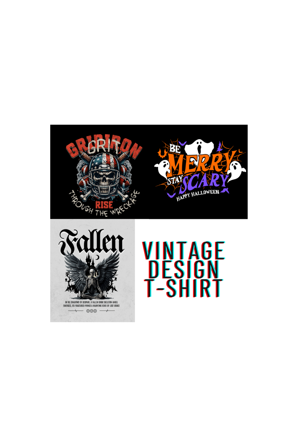 "Vintage Design Graphic T-Shirt - Retro Style, Classic Fit" pinterest preview image.