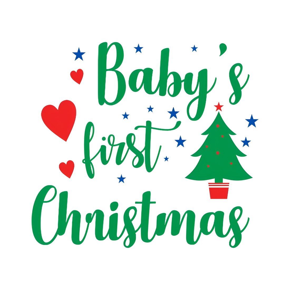 Baby first Christmas Quote T-shirt cover image.