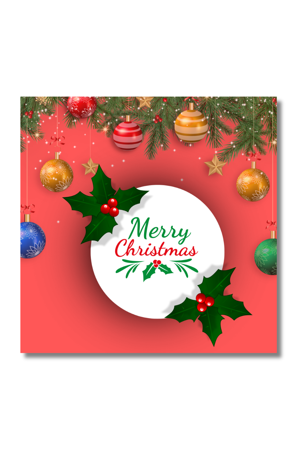 Merry Christmas pinterest preview image.