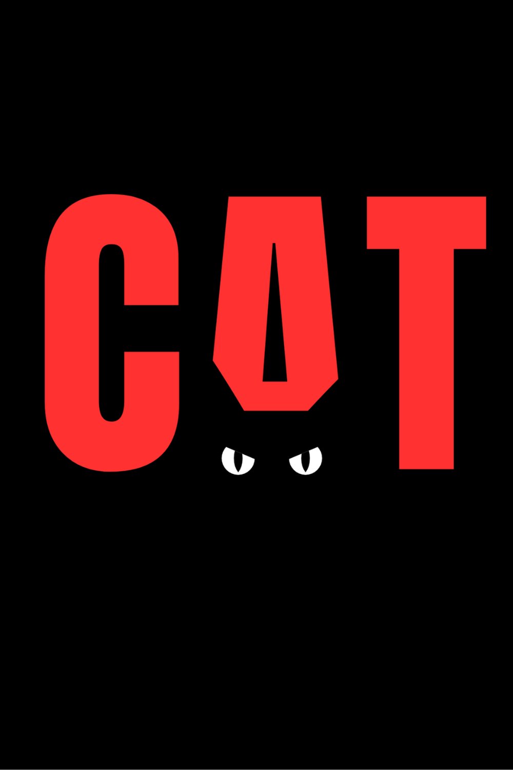 Black red modern cat T-shirt pinterest preview image.