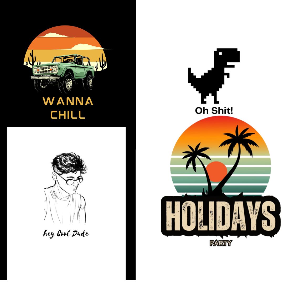 T-shirts for Holidays and Simple use preview image.