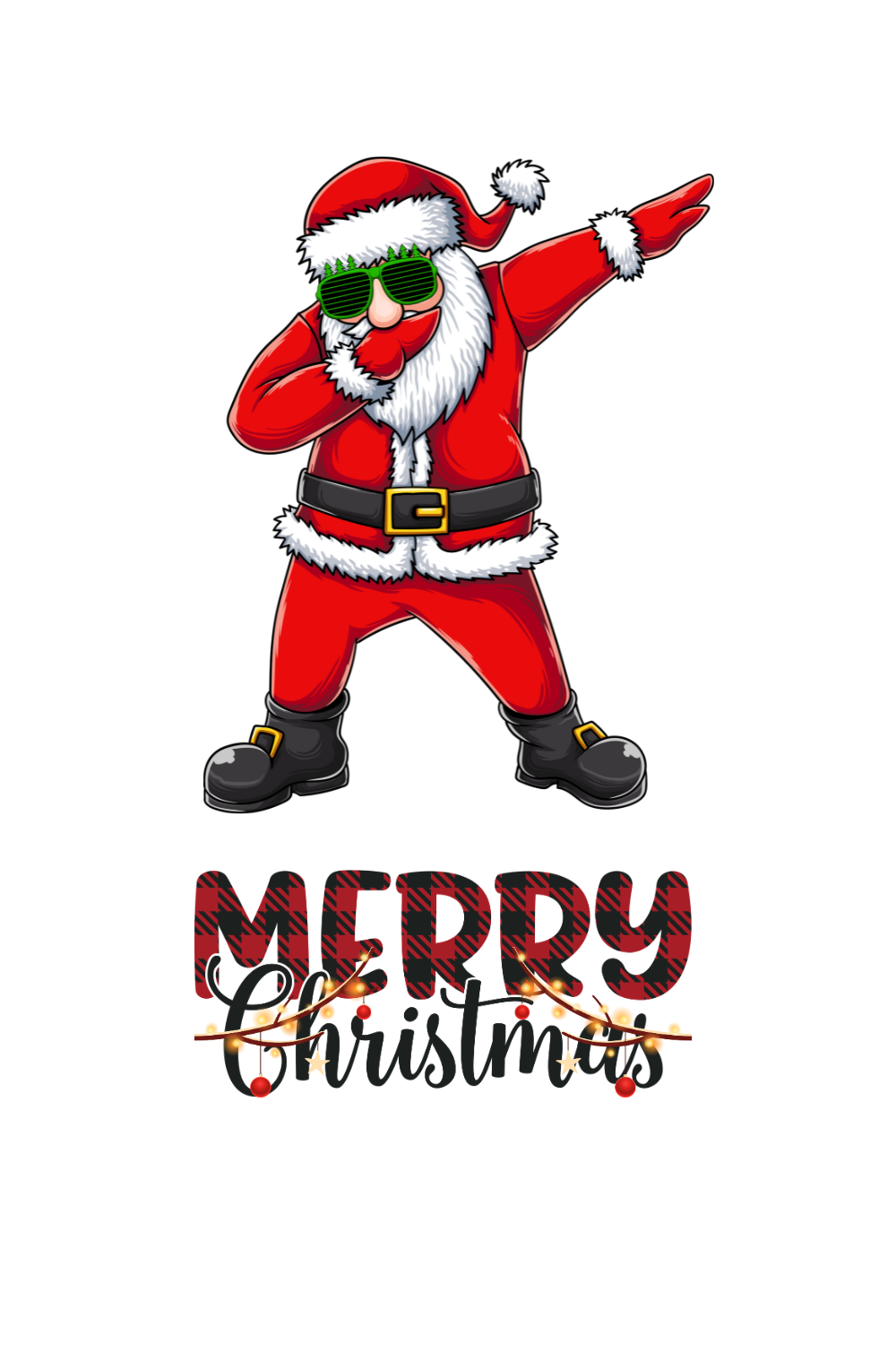 Merry Christmas Tshirt Design pinterest preview image.