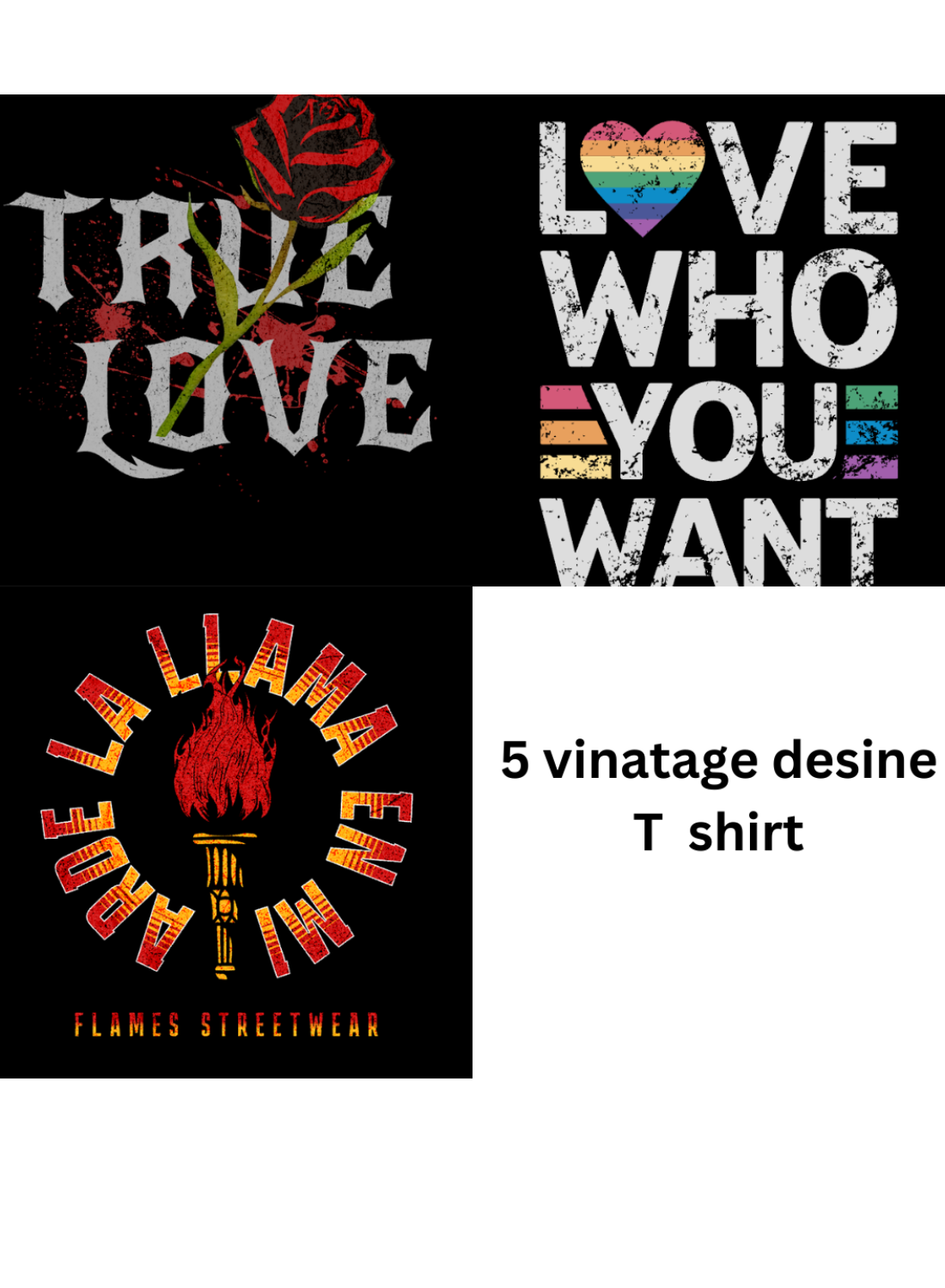 True Love T-Shirt Design Template pinterest preview image.