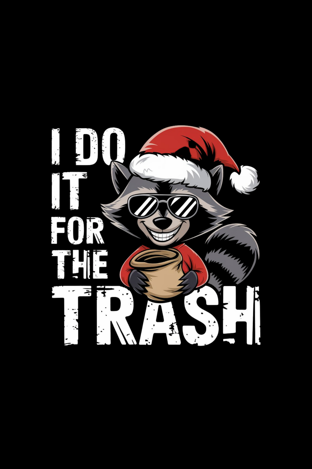 I Do It For The Trash T-shirt Design pinterest preview image.