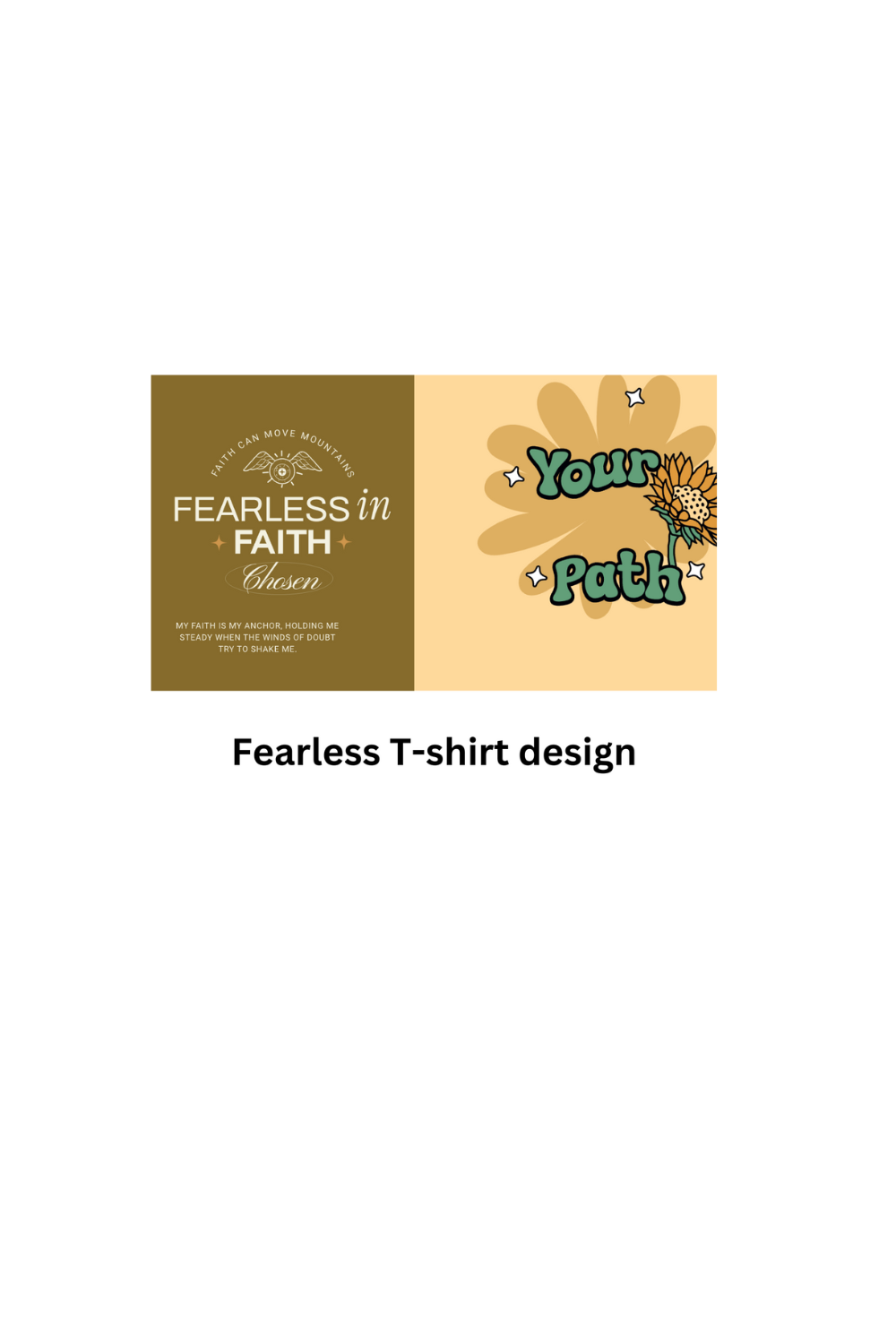 Fearless t shirt design pinterest preview image.