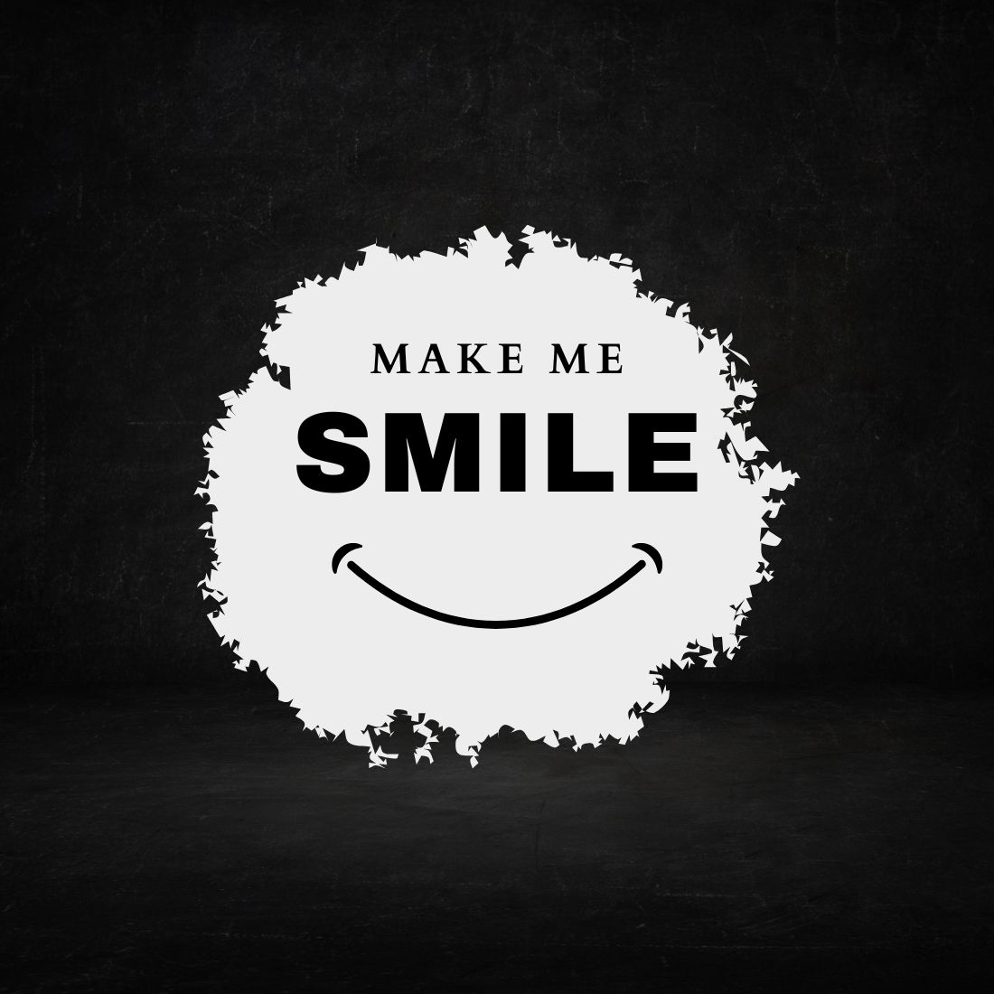 Black And White Simple "Make Me Smile" T-Shirt cover image.