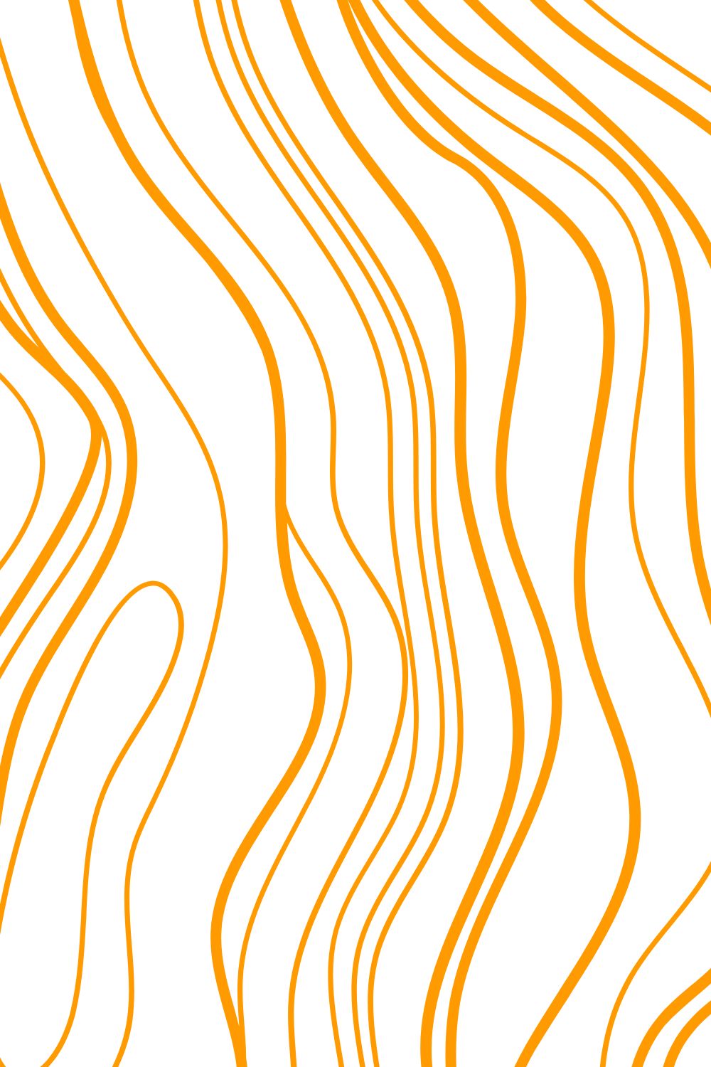 Abstract Wavy Line Pattern in Orange pinterest preview image.