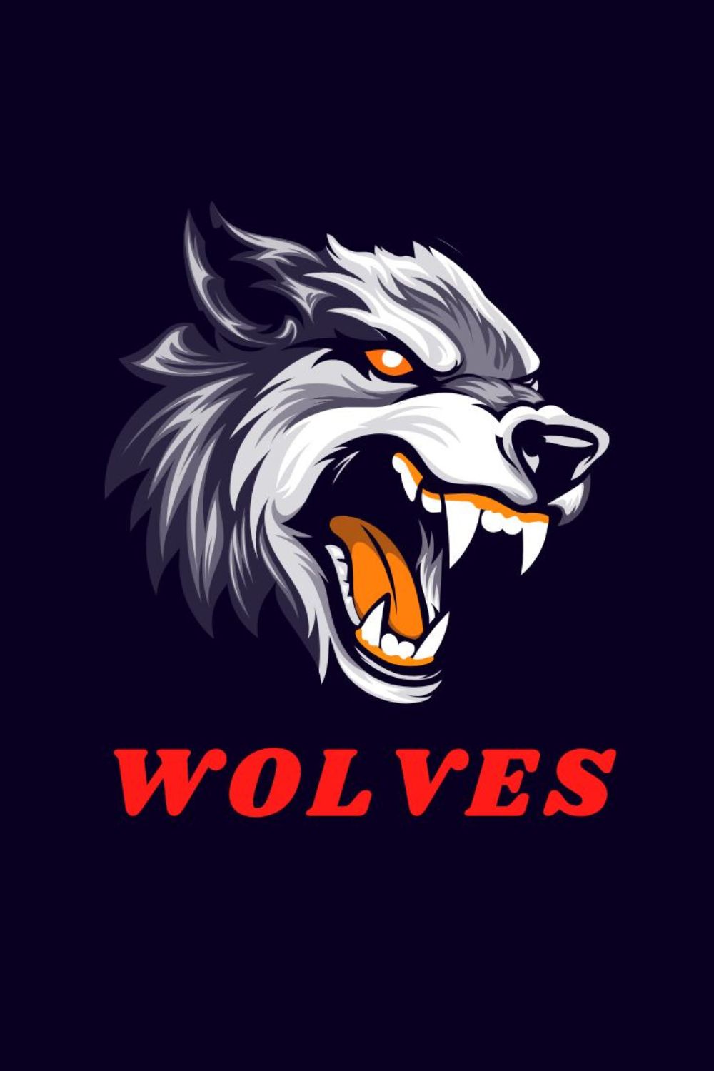 WOLF LOGO pinterest preview image.