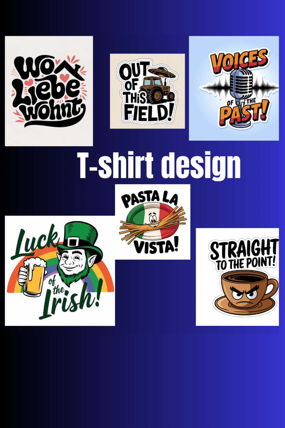 6 Creative Graphic T-Shirts Collection pinterest preview image.