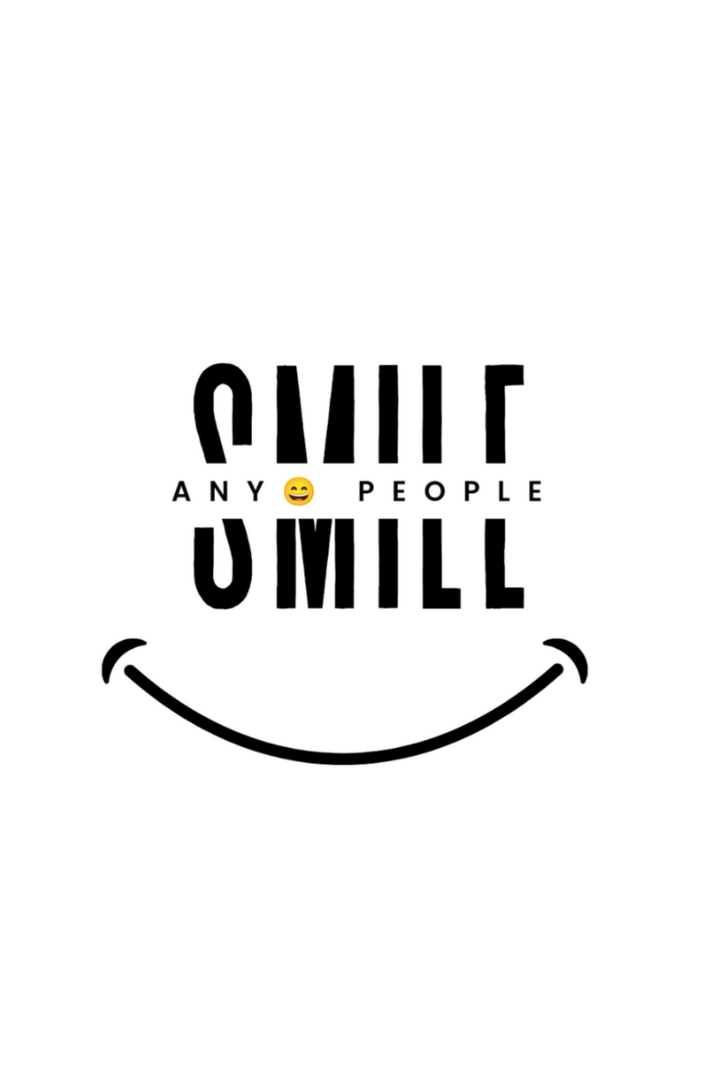 Smile any people black t-shirt pinterest preview image.