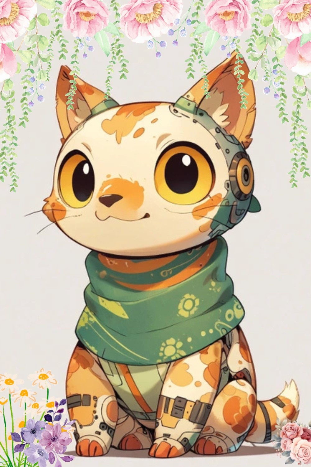 "Steampunk Whiskers: The Adorable Mecha Kitty" pinterest preview image.