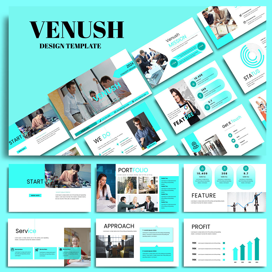 Venush Persentation Template cover image.