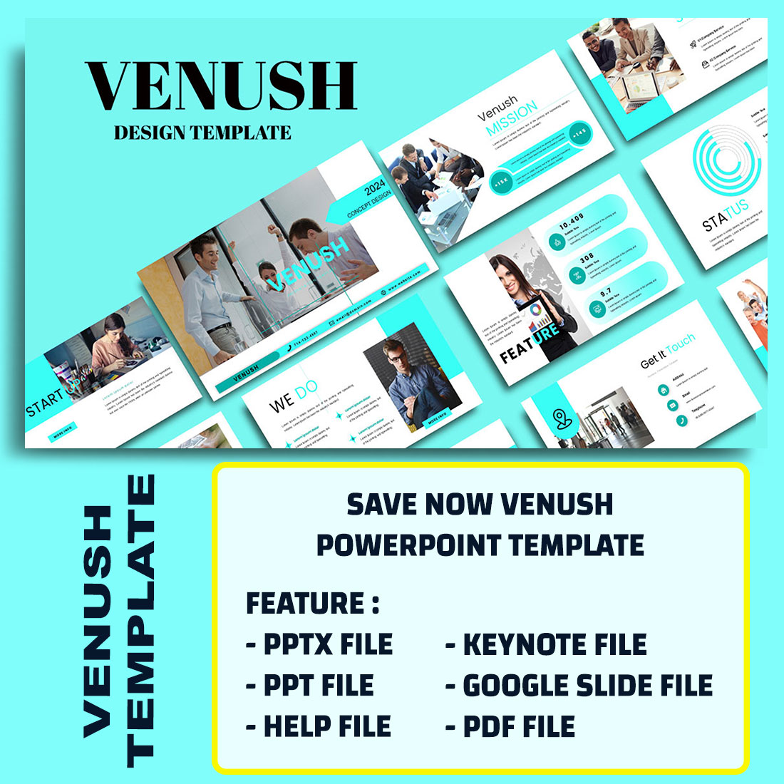 Venush Persentation Template preview image.