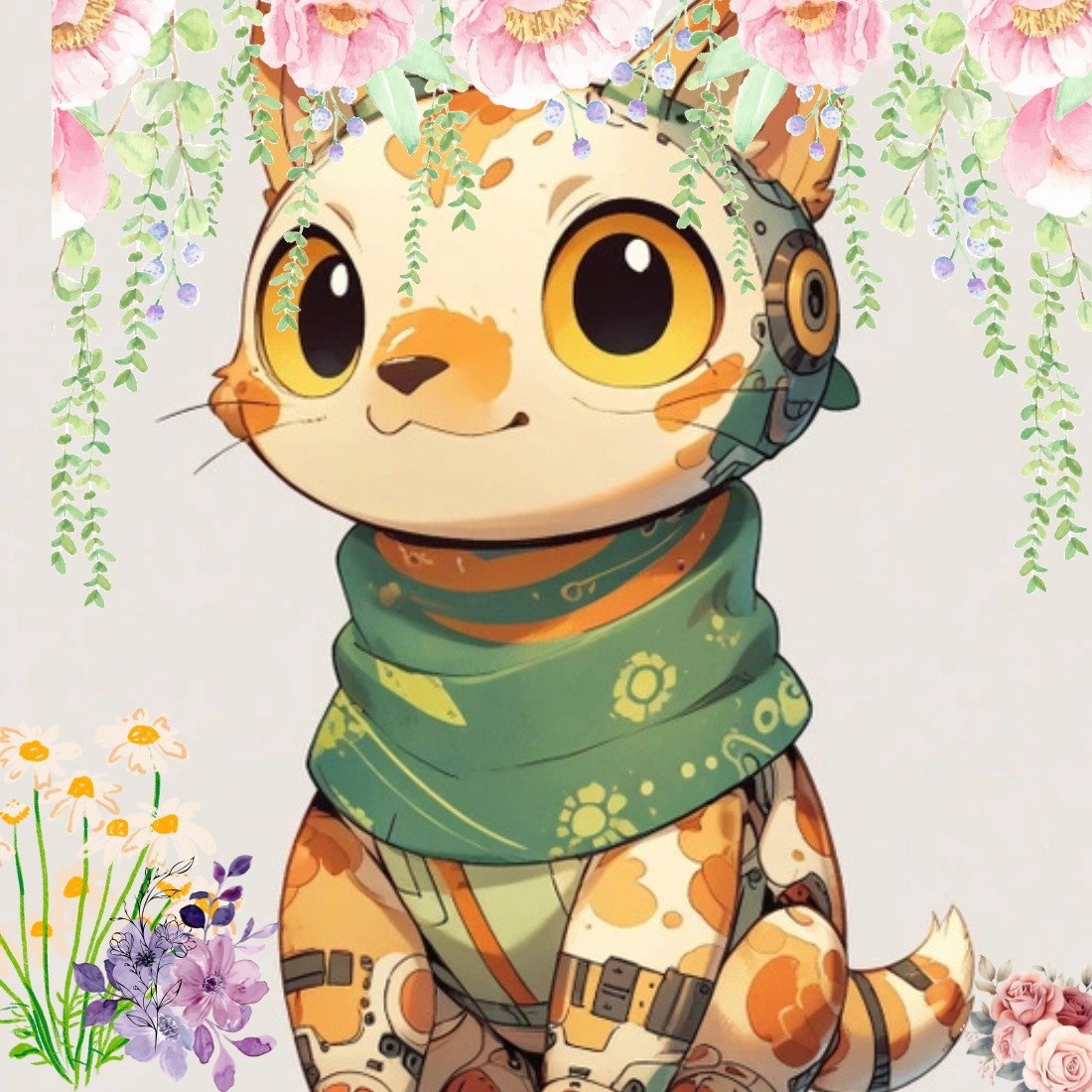 "Steampunk Whiskers: The Adorable Mecha Kitty" preview image.