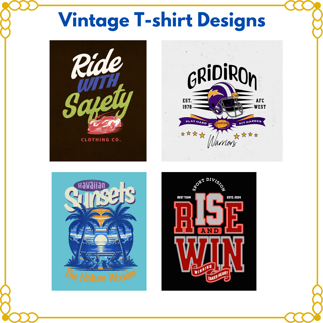 Vintage T-shirts Designs cover image.