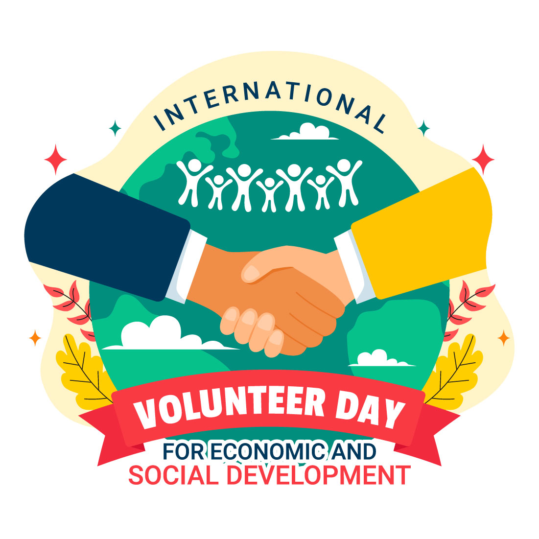 11 Volunteer Day for Economic and Social Development Illustration preview image.