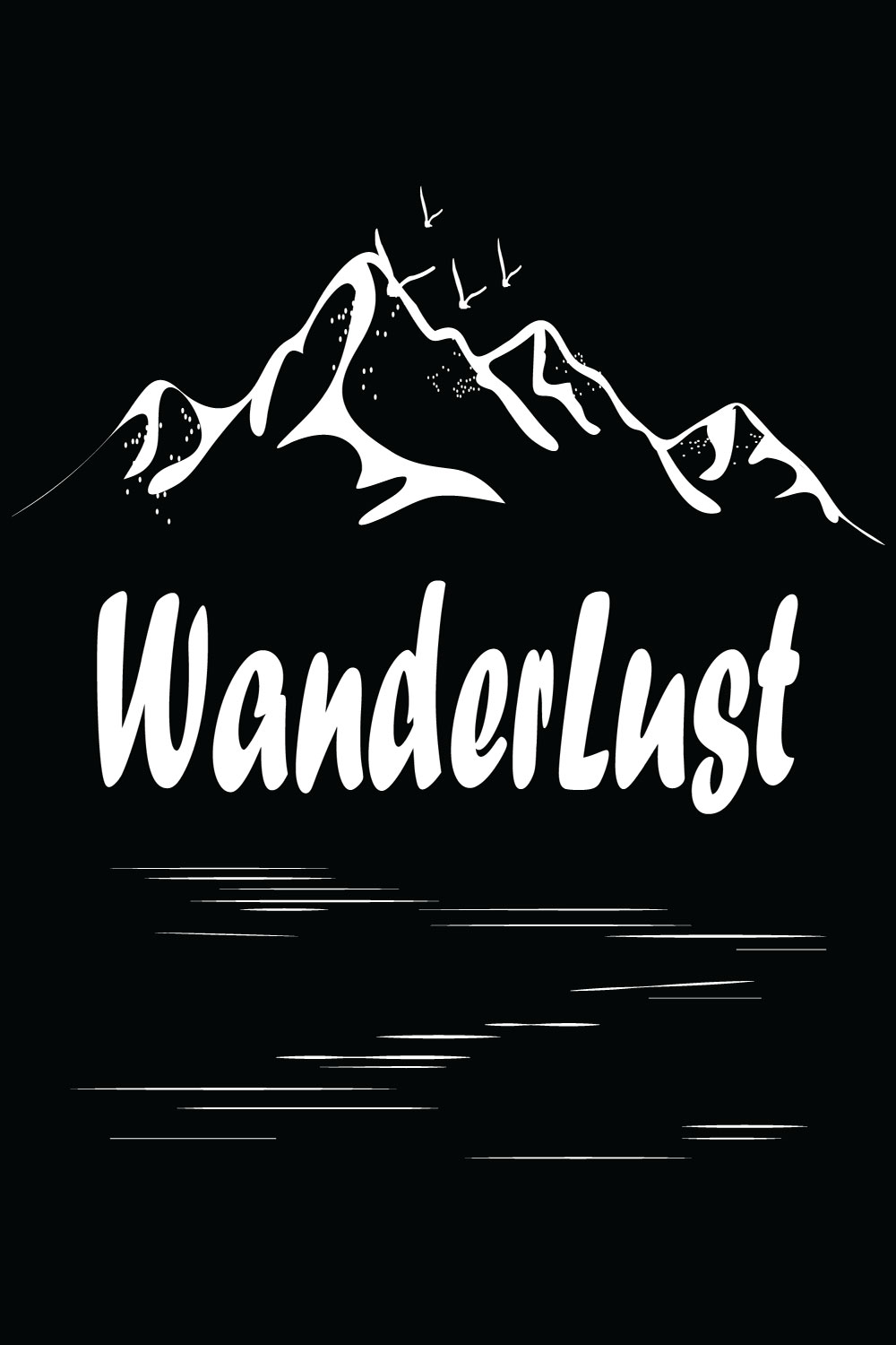 WANDERLUST Versatile Vector Designs for All Your Print on Demand Needs: T-Shirts, Hoodies, Mugs, and More pinterest preview image.