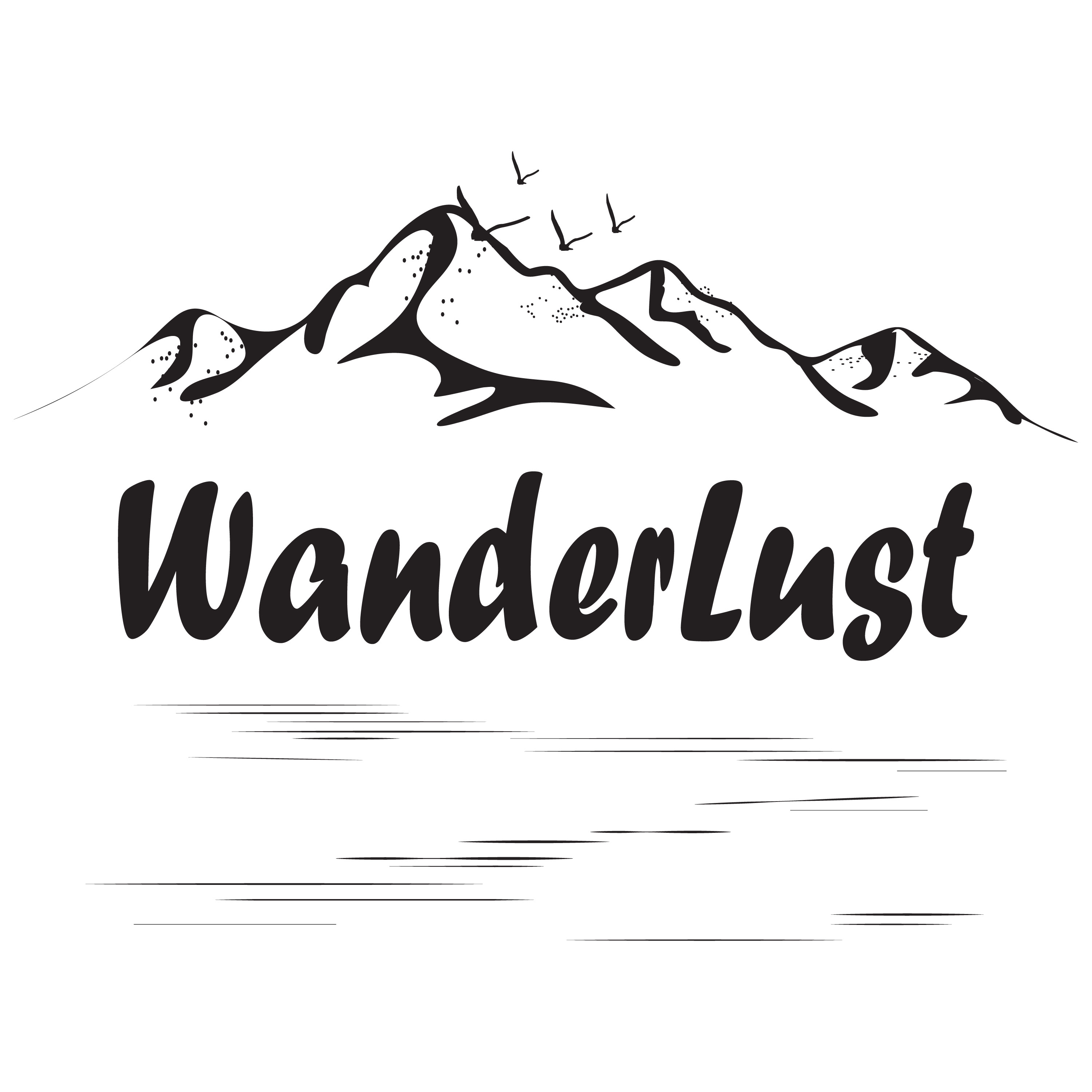 WANDERLUST Versatile Vector Designs for All Your Print on Demand Needs: T-Shirts, Hoodies, Mugs, and More cover image.