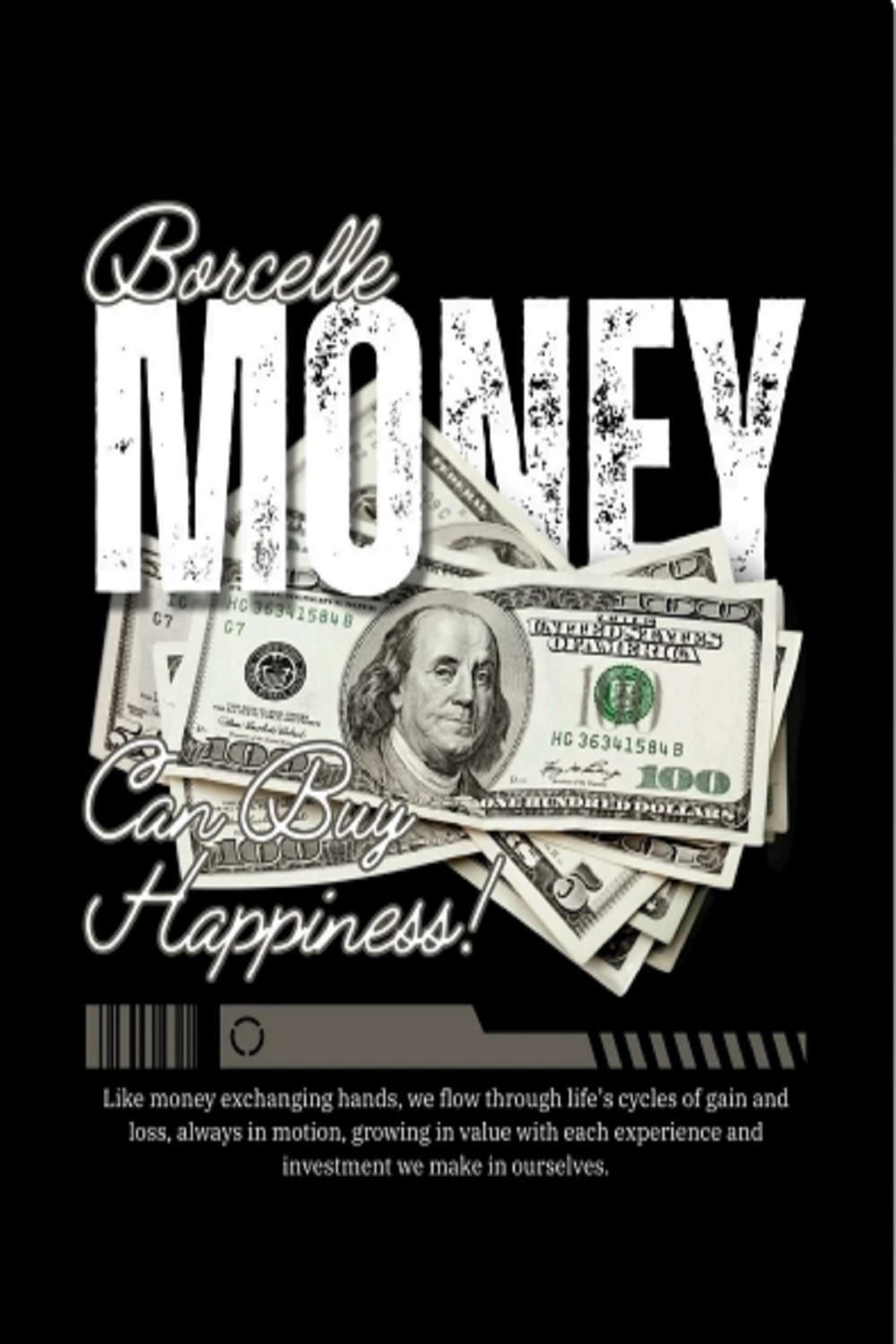 white and grey vintage money streetwear t-shirt design pinterest preview image.