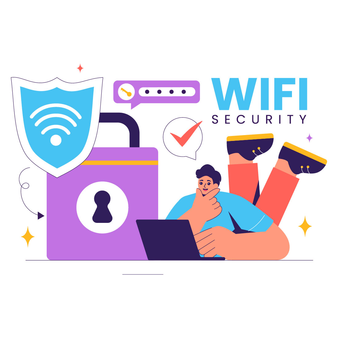 9 WiFi Security Wireless Technology Illustration cover image.