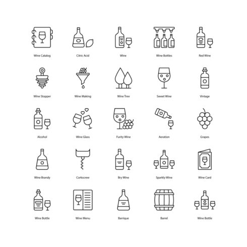 Winery Icon Set Wine Icons cover image.