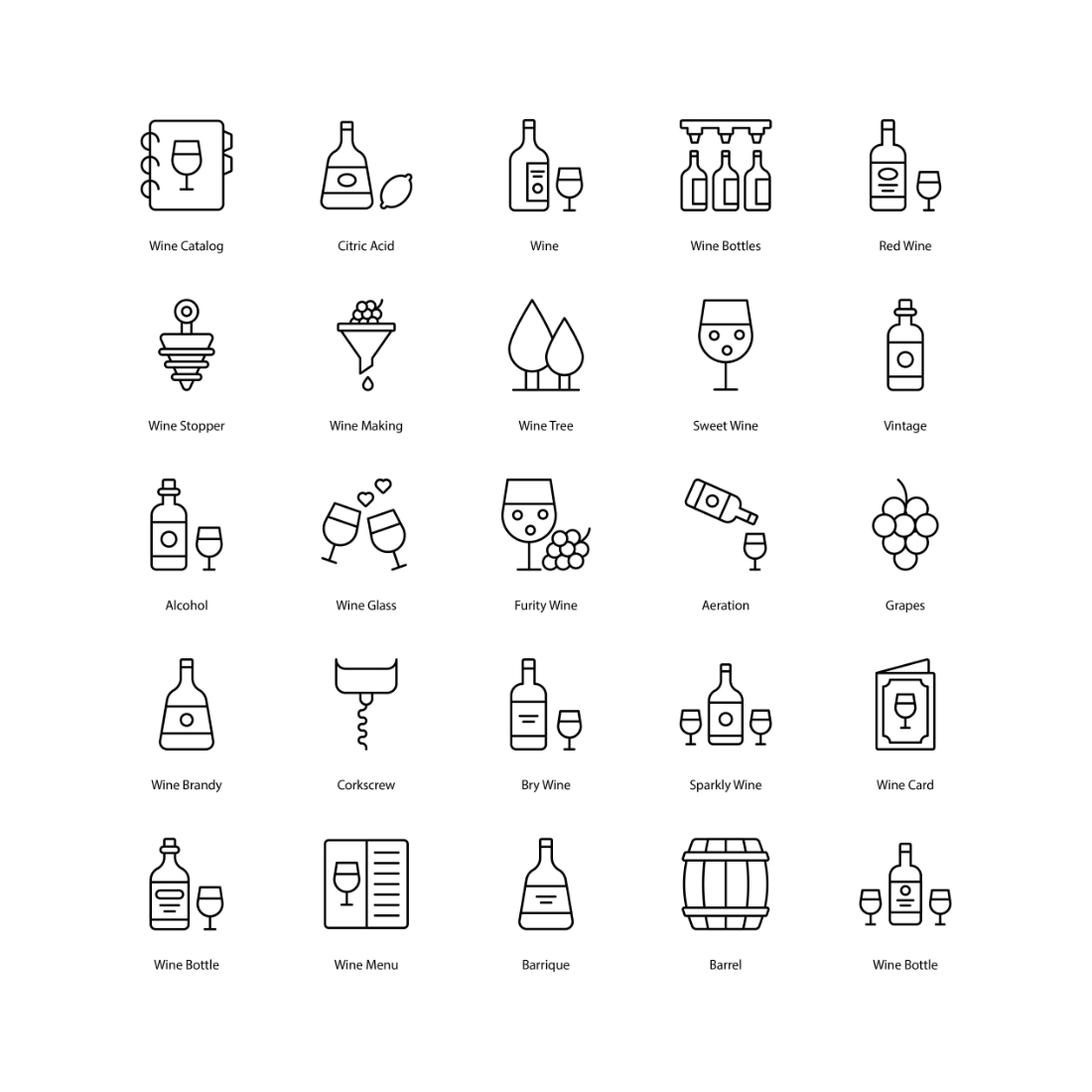 Winery Icon Set Wine Icons cover image.