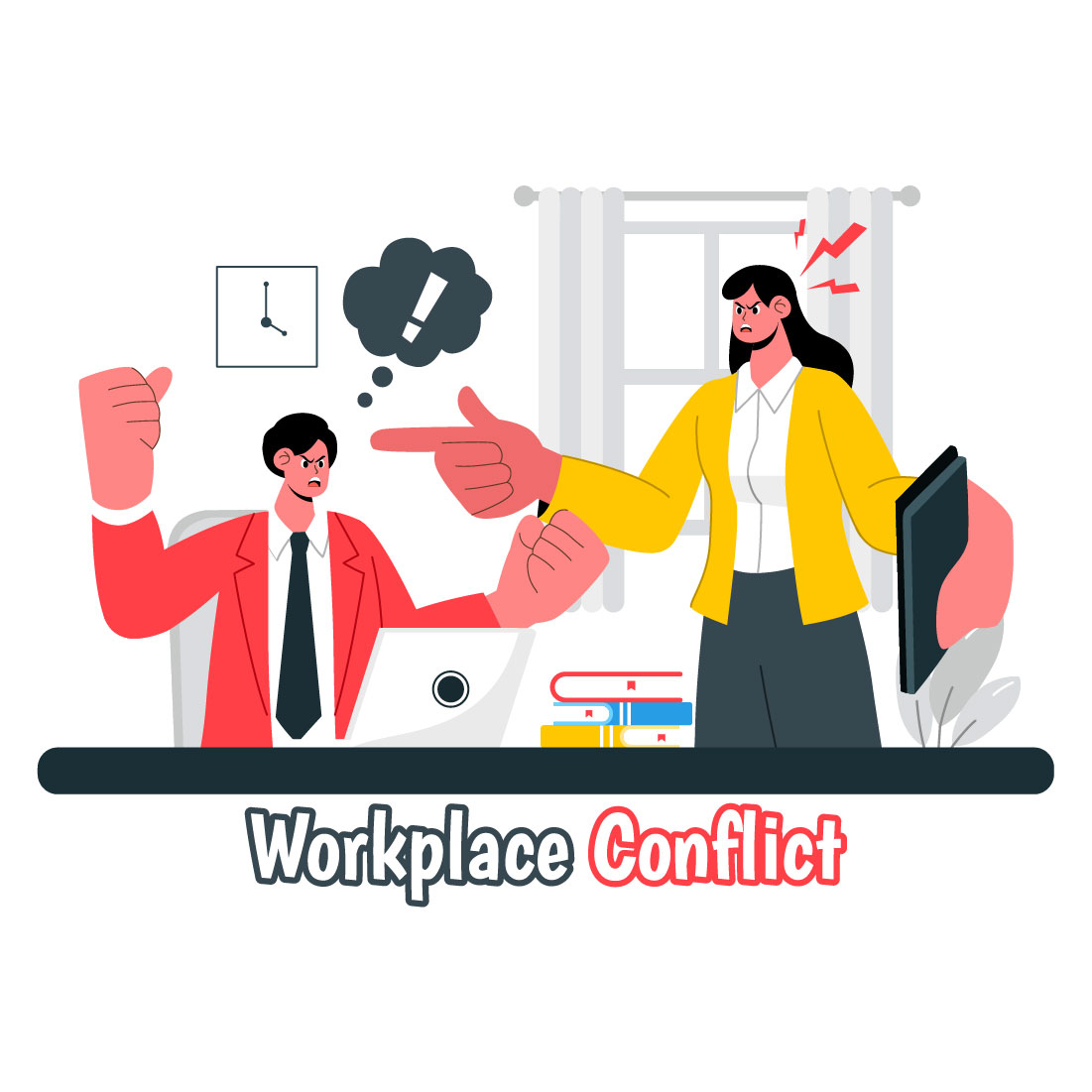 9 Workplace Conflict Illustration cover image.