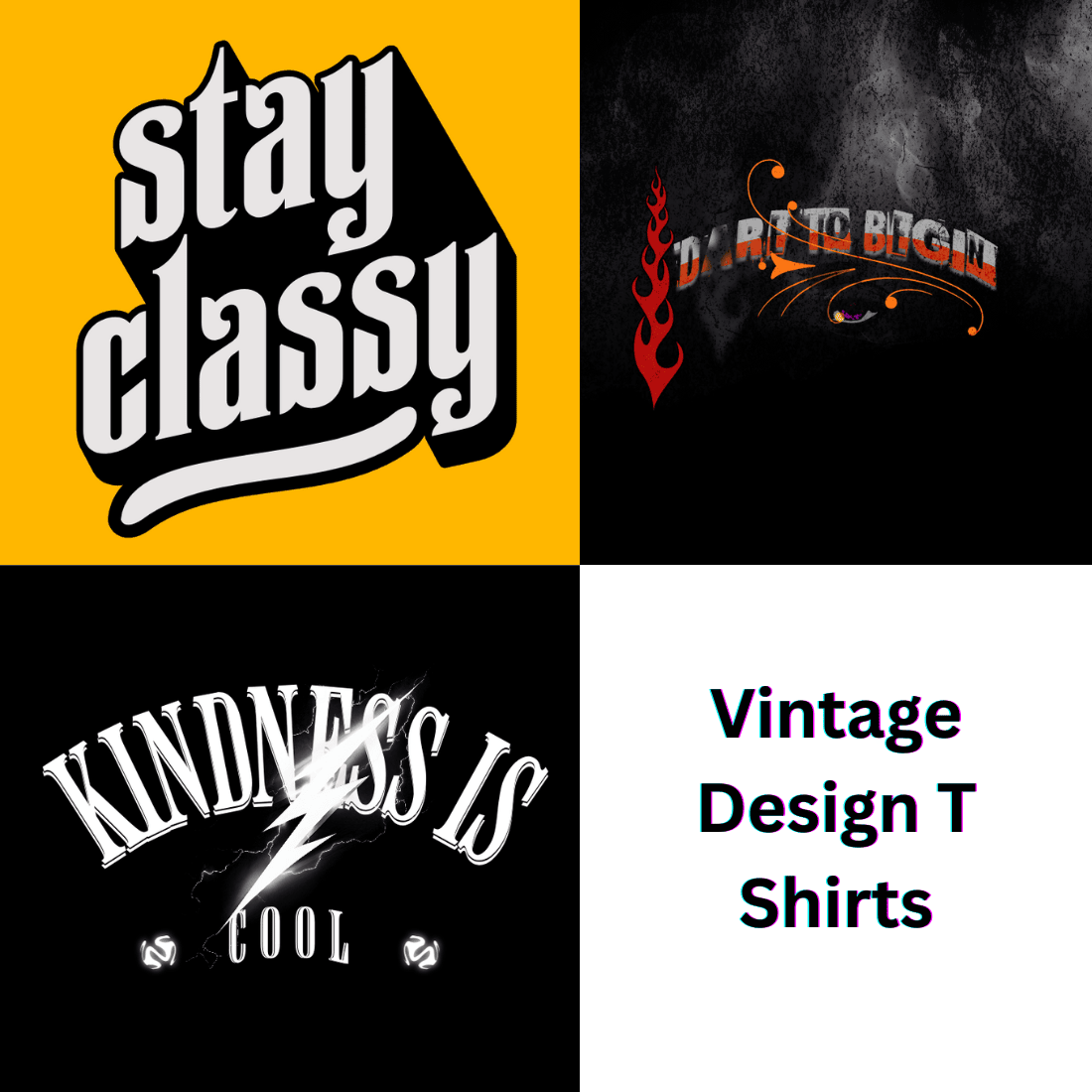 Vintage T Shirt Design preview image.