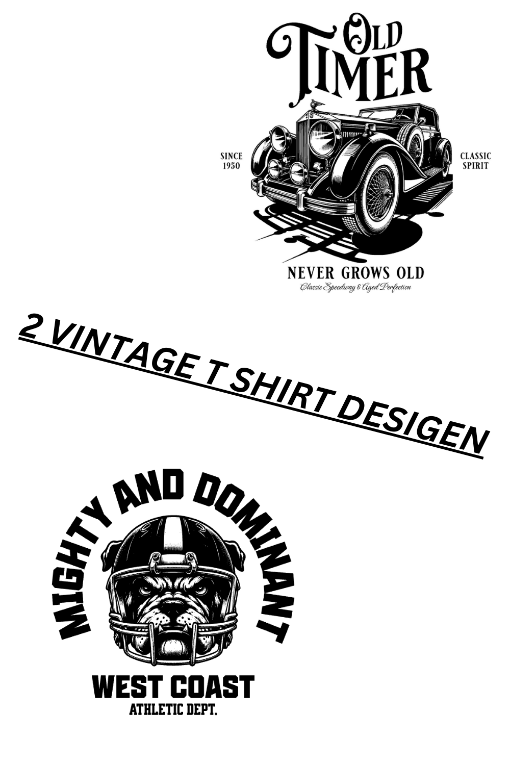 2 VINTAGE T SHIRT DESIGEN preview image.