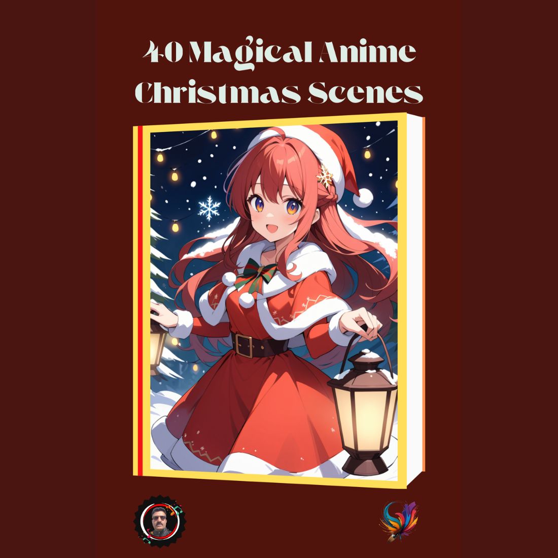 40 Magical Anime Christmas Scenes cover image.