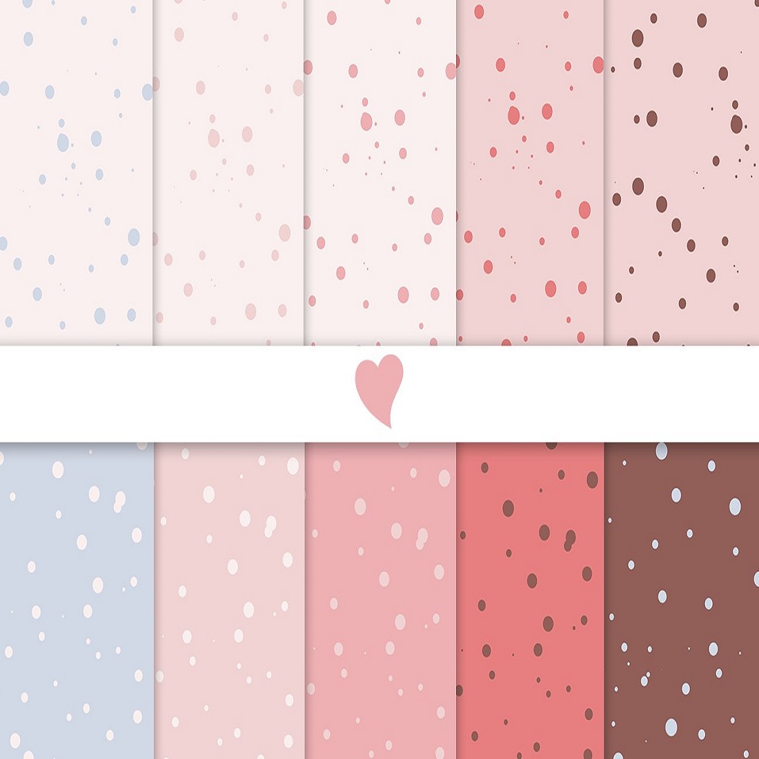 Blushing dawn seamless paper patterns preview image.