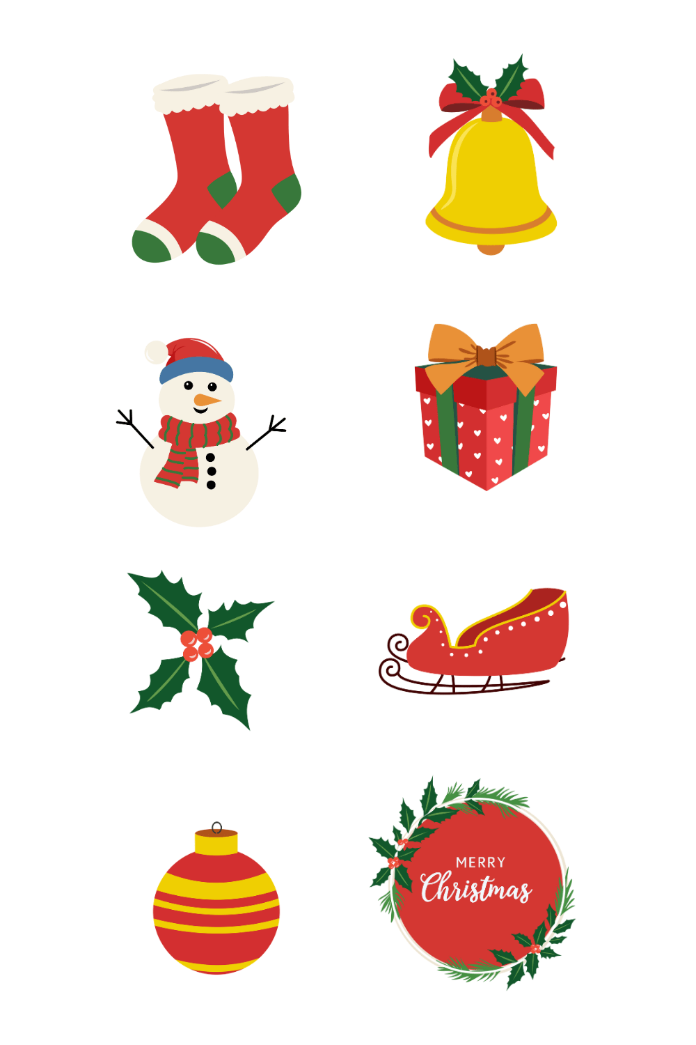 Cute Christmas Clipart pinterest preview image.