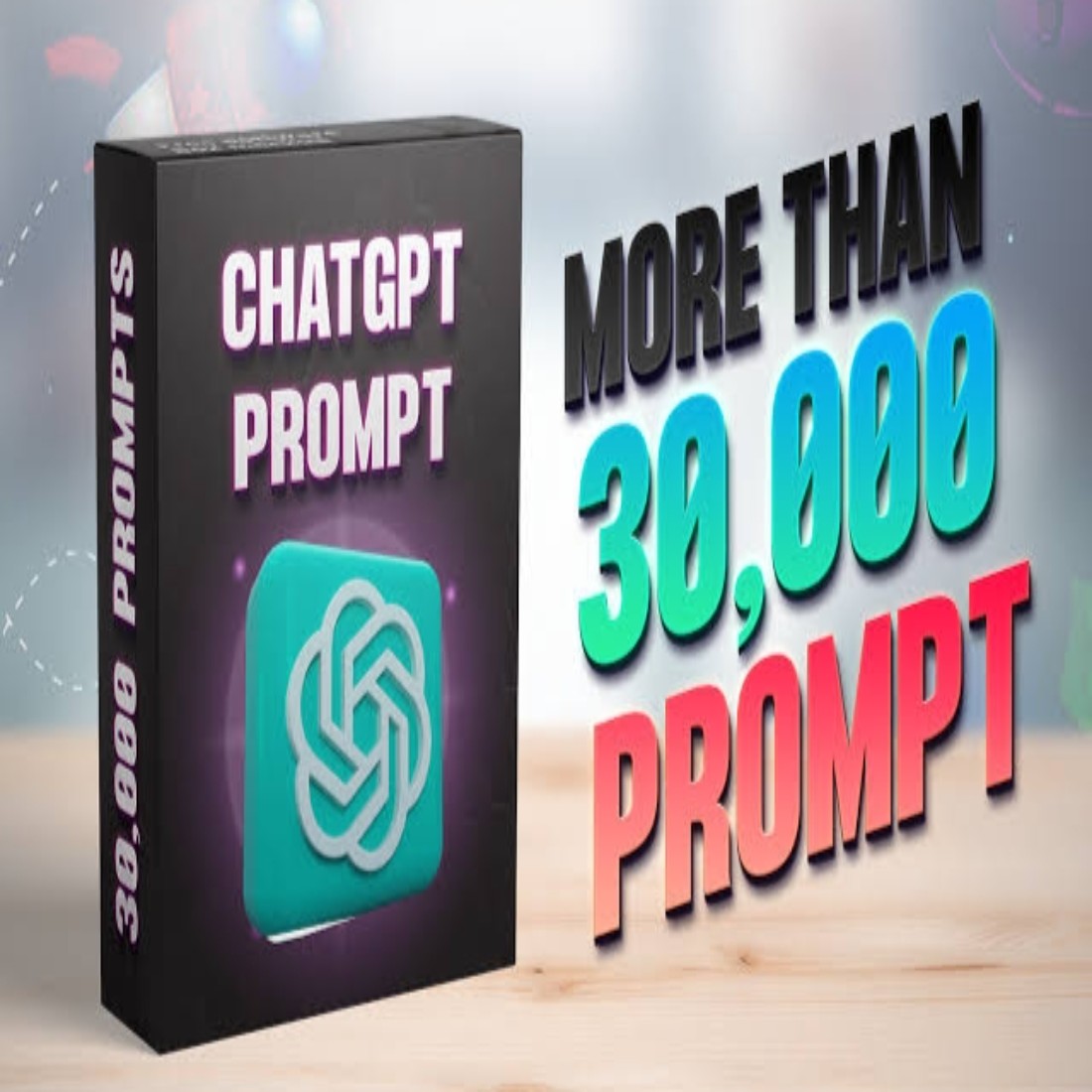 30000+ ChatGPT Prompts Bundle Digital preview image.