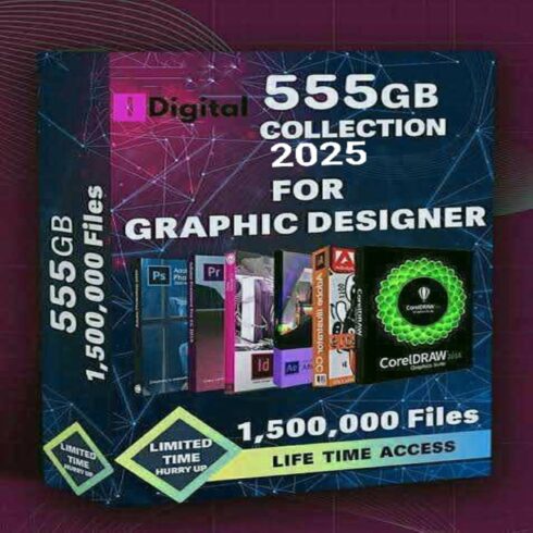 650+ GB Ultimate Graphic Bundle Resell Rights Graphic Design 2025 cover image.