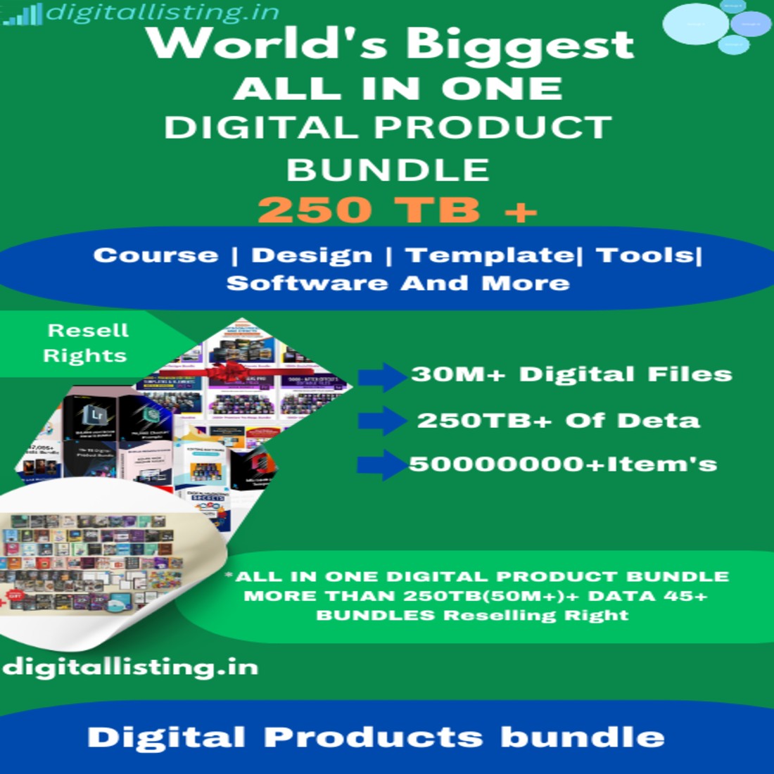 All-in-One Mega Digital Bundle Digital Product Bundle(50M-200TB) Digital Product Bundle digital preview image.