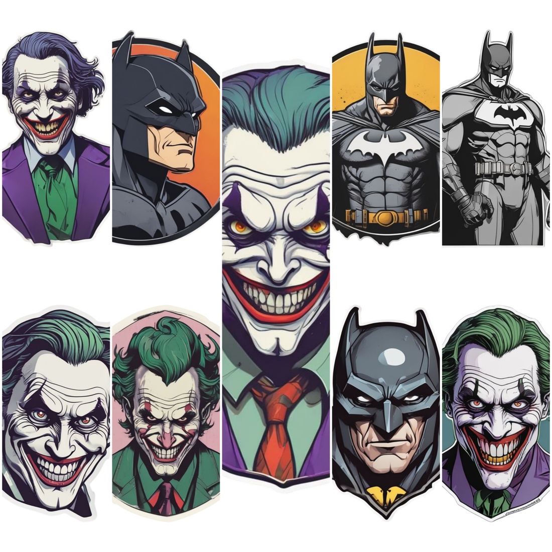 Joker+Batman Stickers Bundle preview image.