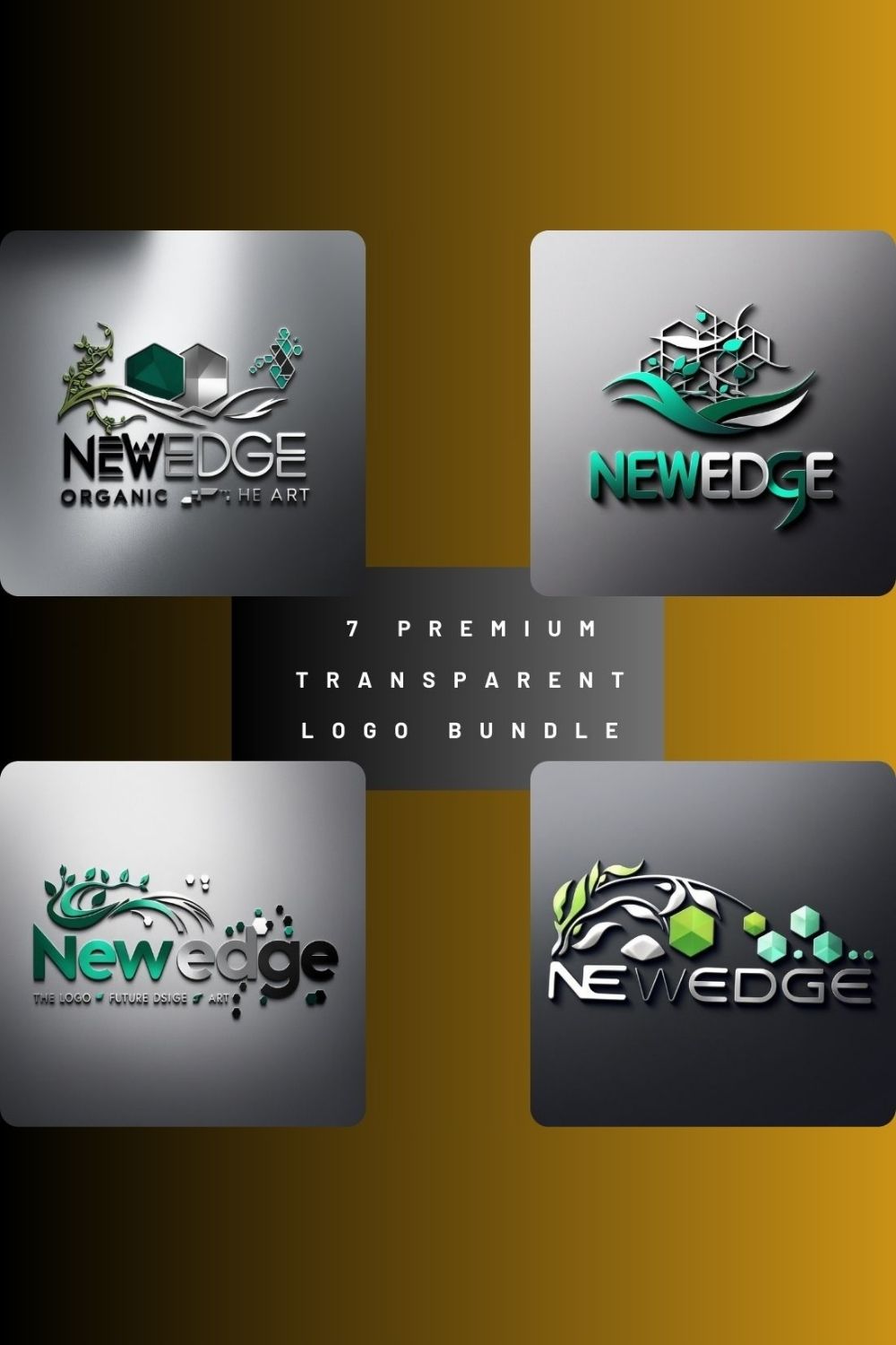 7 Premium Transparent Logo Bundle | Crisp 3000x3000px HD Logos pinterest preview image.