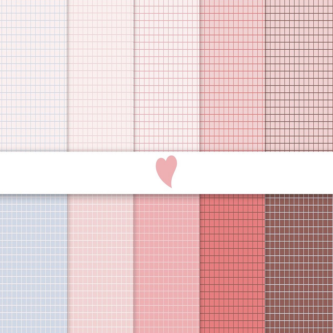 Blushing dawn seamless paper patterns preview image.